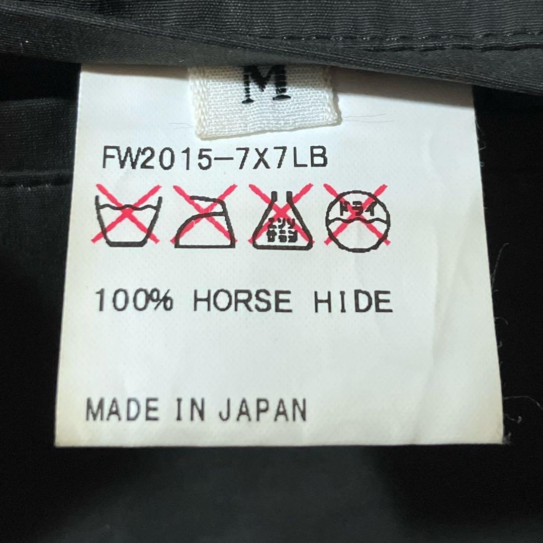 9.8万!希少!馬革 7×7 ヴィンテージ加工 ホースハイドライダースジャケット