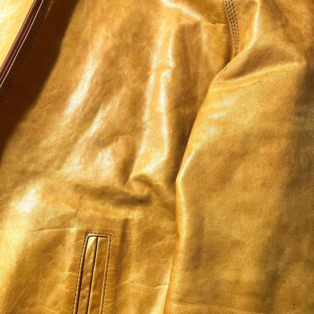 9.8万!希少!馬革 7×7 ヴィンテージ加工 ホースハイドライダースジャケット