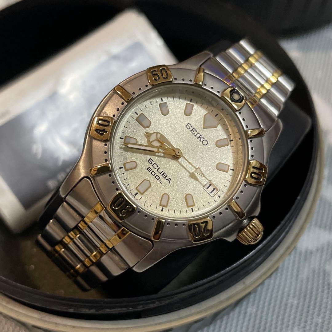 SEIKO ダイバーズウォッチ スキューバ200 シルバー/ゴールド