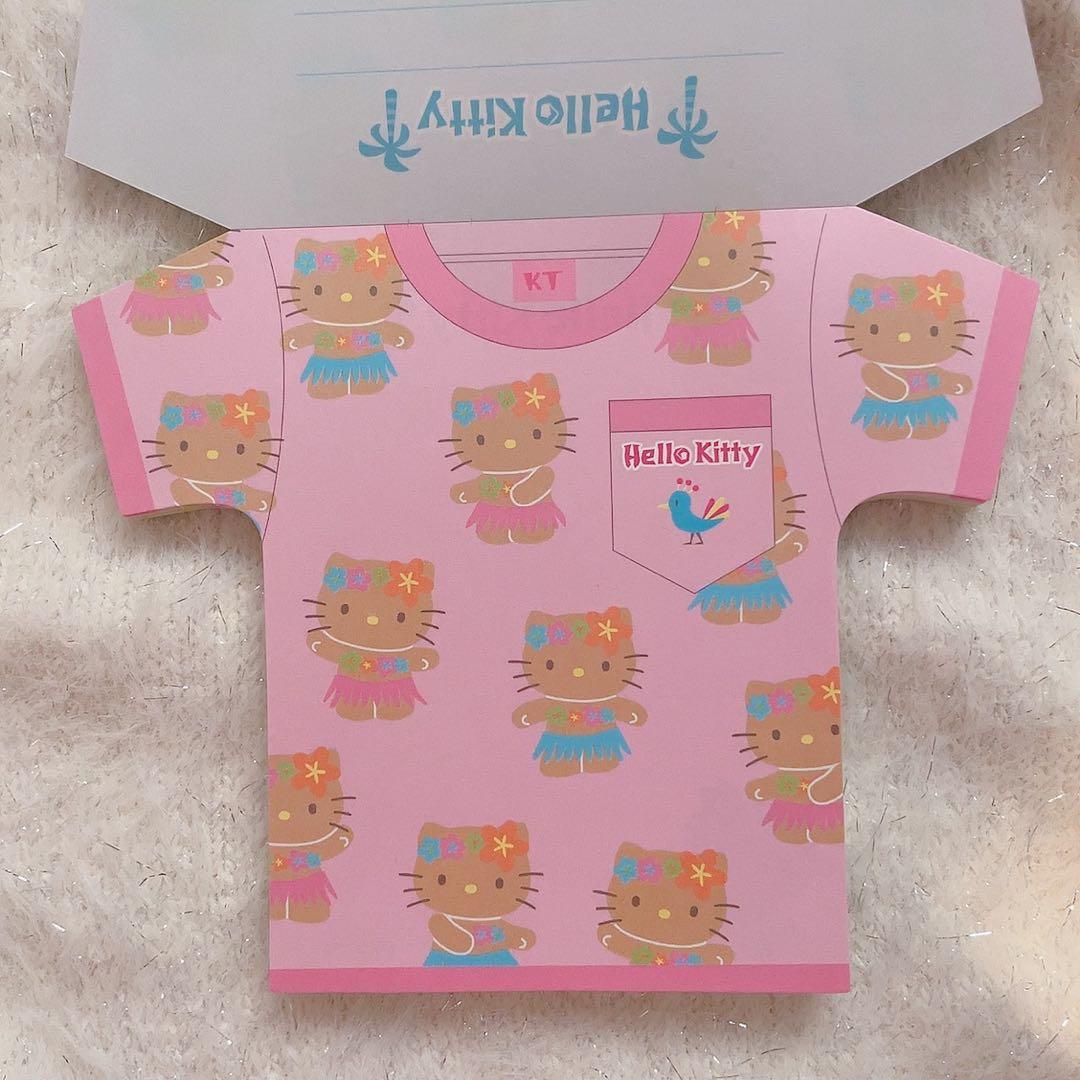 平成　レトロ　メモ帳　日焼けキティ　ダイカット