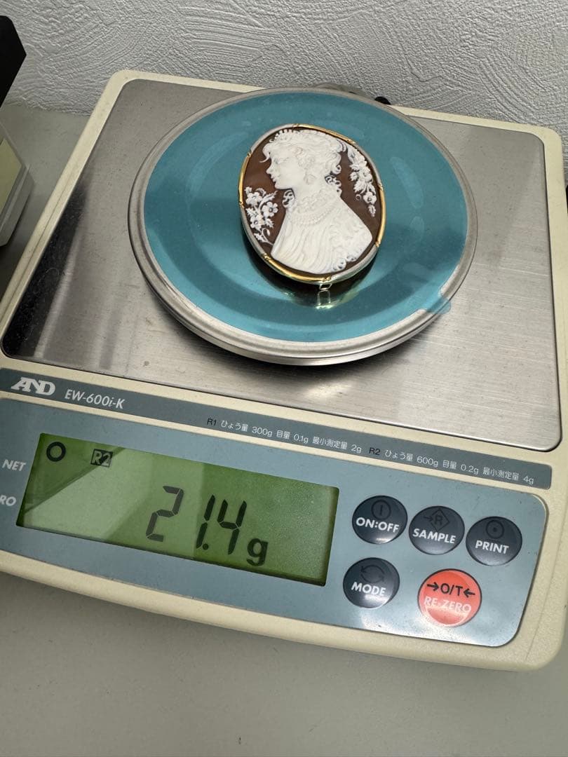 K18 カメオ ペンダント ブローチ