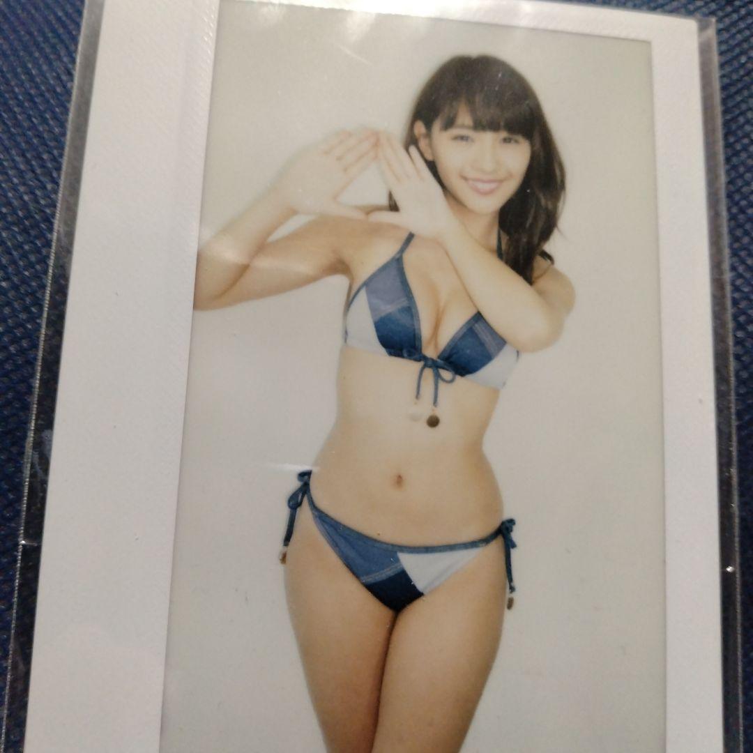 浅川梨奈 水着ワイドチェキ 青