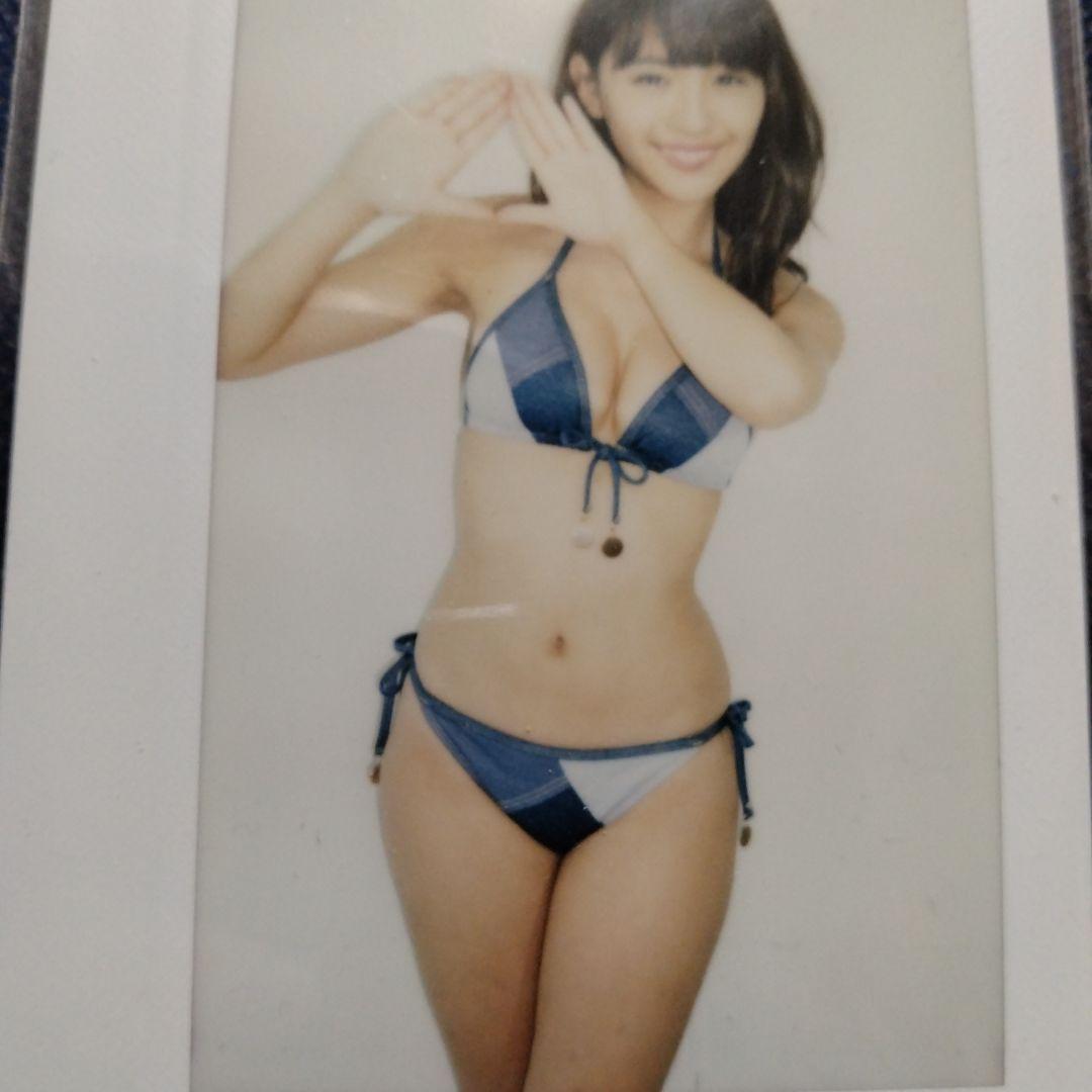 浅川梨奈 水着ワイドチェキ 青