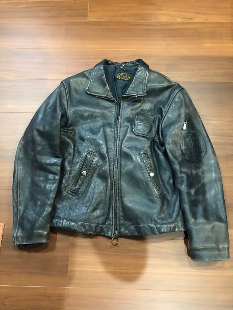 80s atlas フランス軍　フライトジャケット　レザージャケット