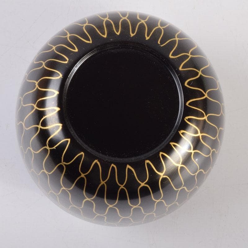 茶道具　中村湖彩作　網目蒔絵　中棗　共箱　V　8650