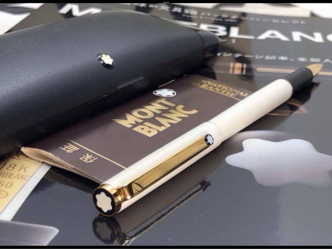 モンブラン　★未使用に近い極美品レア純白ホワイトカラー軸SラインNo2118