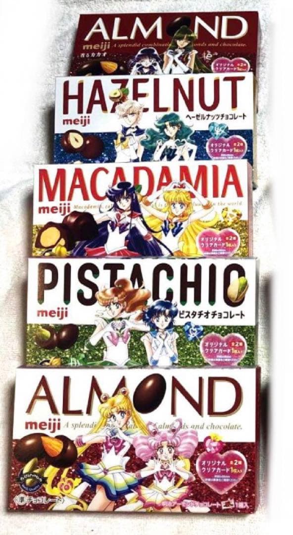 セーラームーン 明治 クリアカード 10枚セット　ローソン　空箱10箱　おまけ