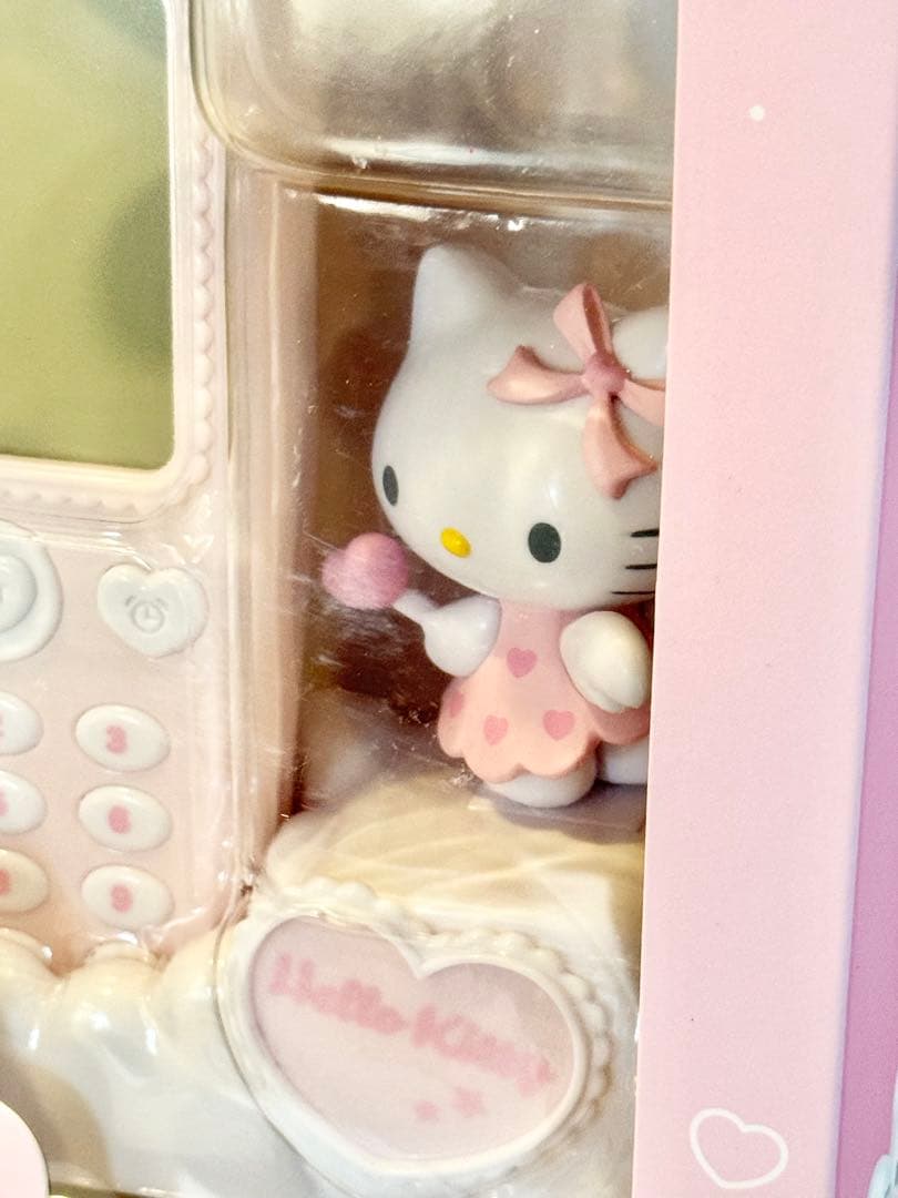 新品未開封品 サンリオ ガラケー形置き時計 ハローキティ キティ