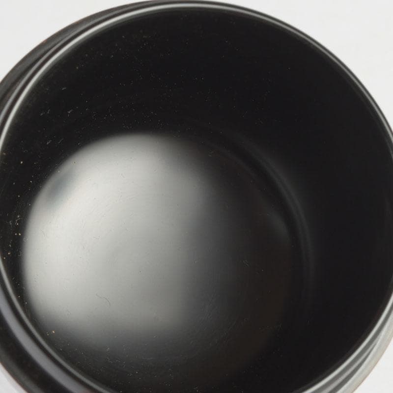 茶道具　朱塗　花草蒔絵　棗　時代箱付　V　9692