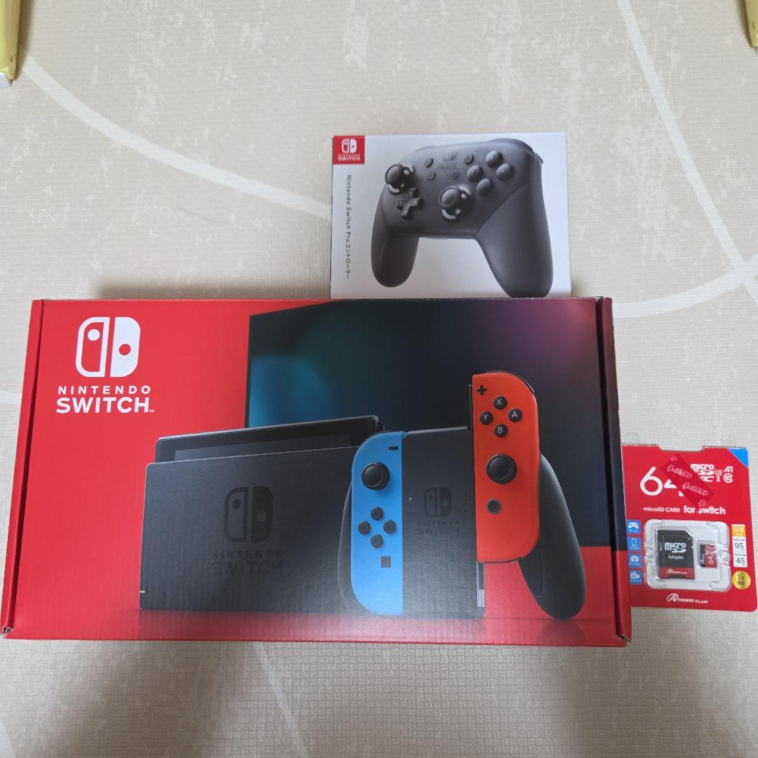 Nintendo Switch 本体 青/赤 Joy-Con 付属品完備