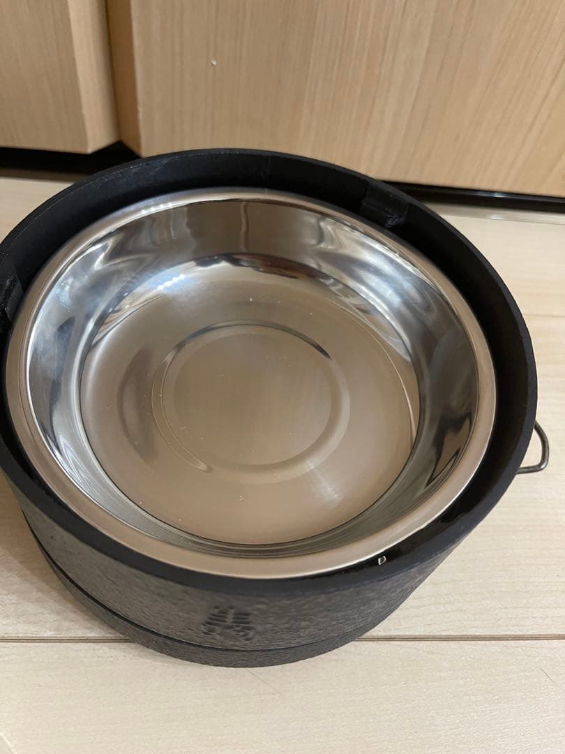 鉄製グリル 透明カバー付き　火鉢　涼炉　鉄瓶用 急須用