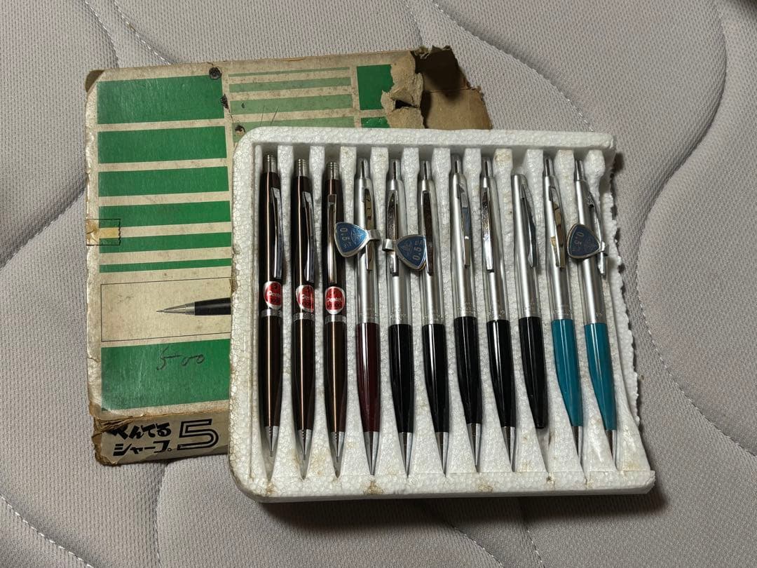 【廃番】ぺんてる5美品　11本セット　ダース箱付き