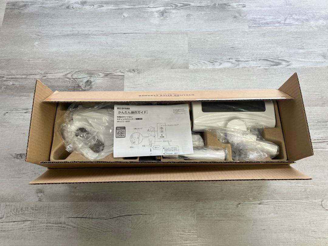 アイリスオーヤマ 充電式サイクロンスティッククリーナー SCD-185P-W
