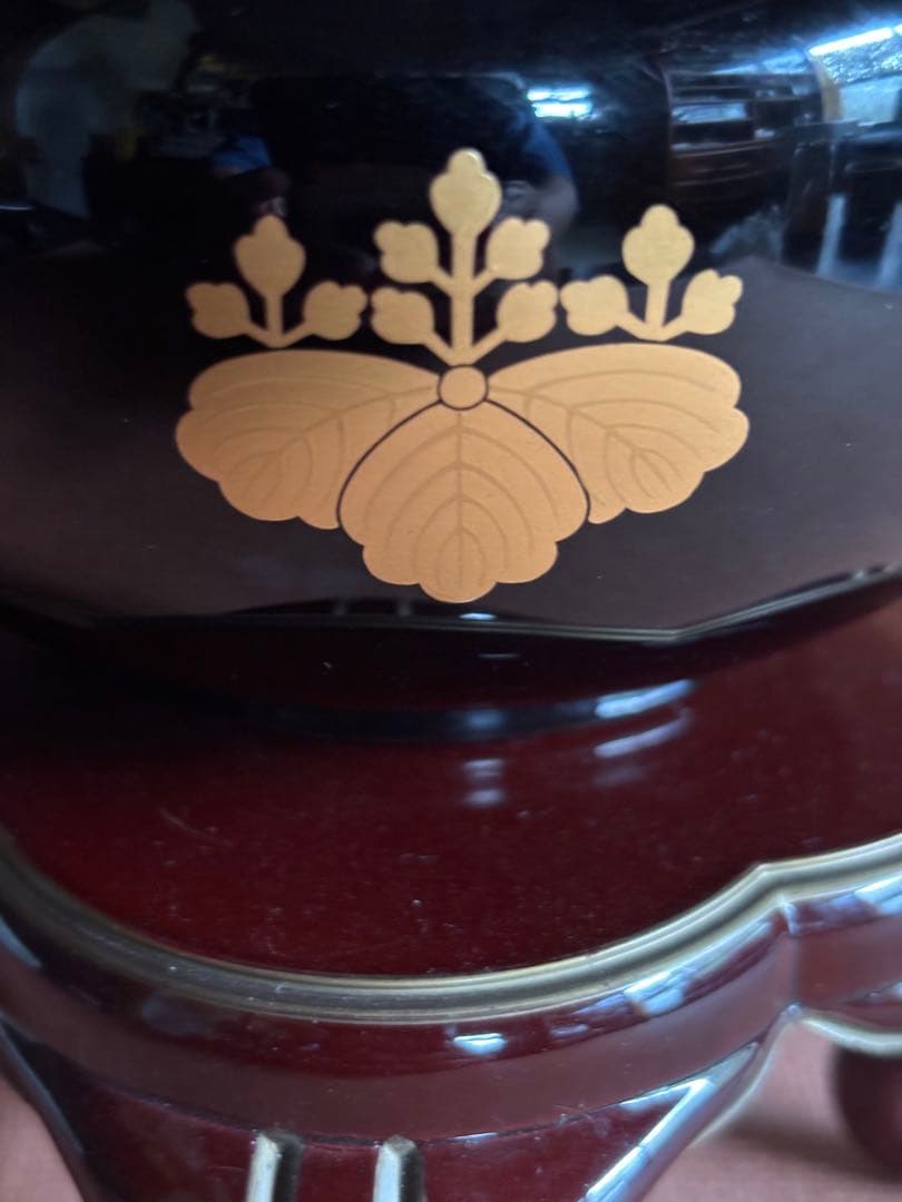 本塗輪島本金五三桐文さ酒器　特選逸品　検大名道具