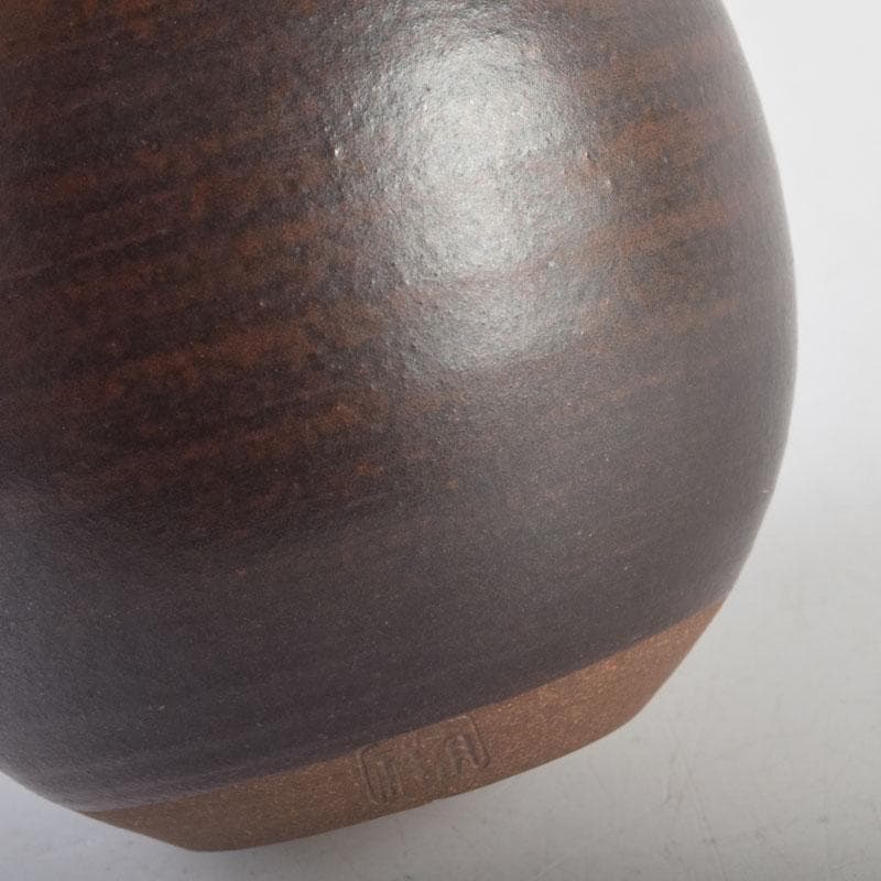 茶道具　平安　笹田有祥作　摸白玉文珠　茶入　仕覆付　共箱　V　9151