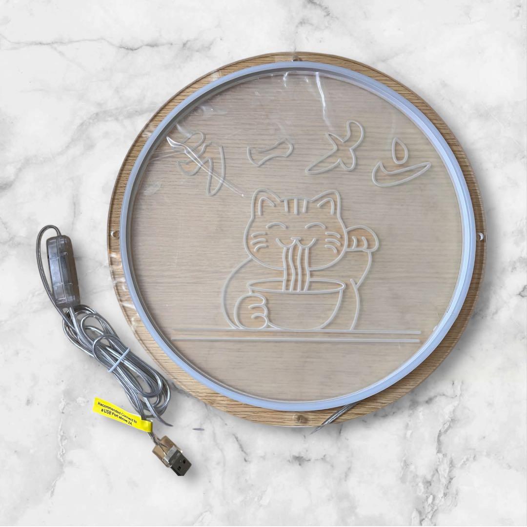 ネオンサイン ラーメン ネコ