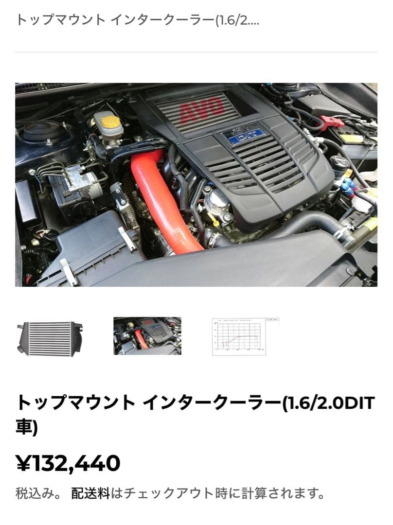 フォレスター sig トップマウント インタークーラー AVO