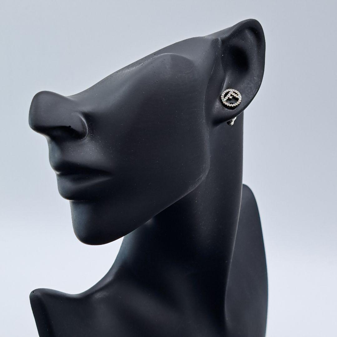 FENDI フェンディ ピアス ラウンド Fロゴ シルバー エフイズ