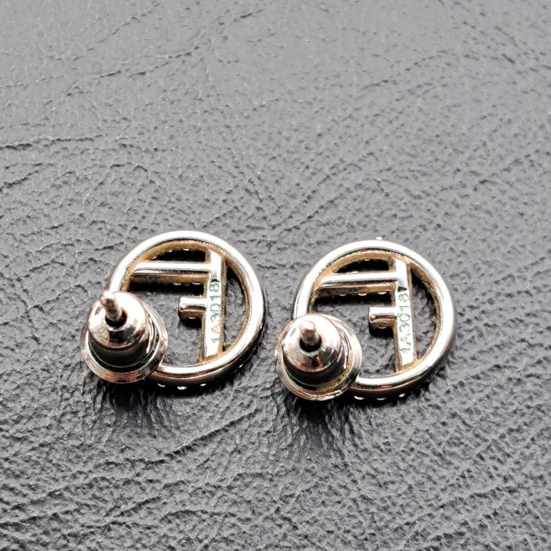 FENDI フェンディ ピアス ラウンド Fロゴ シルバー エフイズ