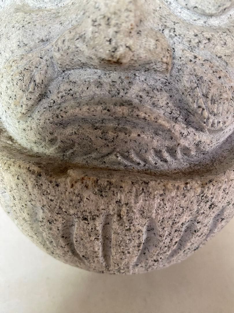 だるま石　御影石　達磨　だるま　ダルマ　置物　彫刻　縁起物　骨董　オブジェ