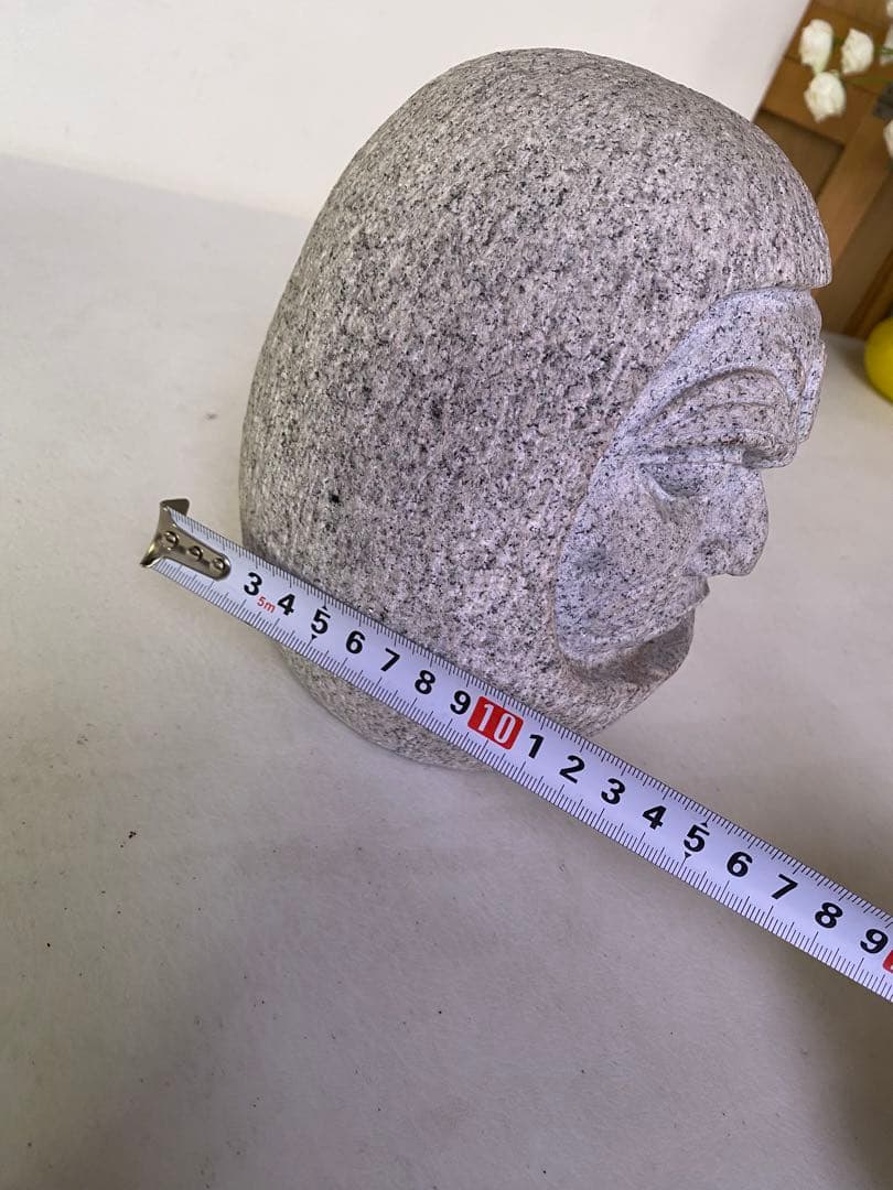 だるま石　御影石　達磨　だるま　ダルマ　置物　彫刻　縁起物　骨董　オブジェ