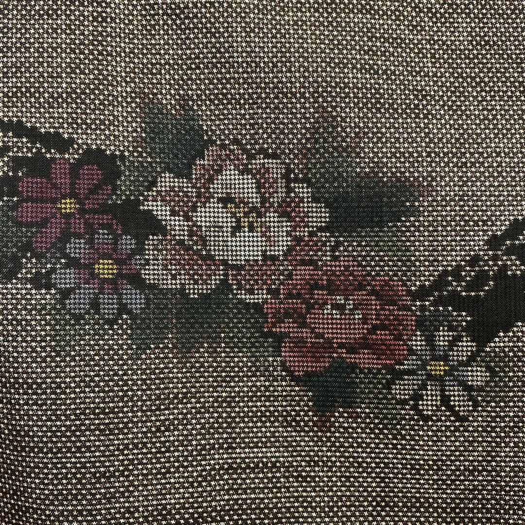 b44 正絹　袷　本場大島紬　都喜エ門　証紙　未使用しつけ付　着物