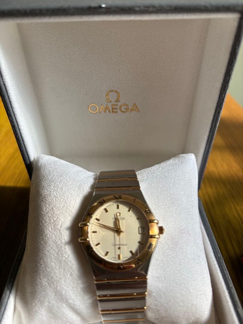 OMEGA クォーツ腕時計 ゴールド/シルバー18K