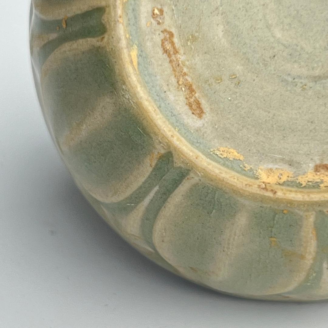 耀州窯 陰刻青磁蓋腕 合子 北宋時代 古玩 中国美術 唐物 擺件 311b