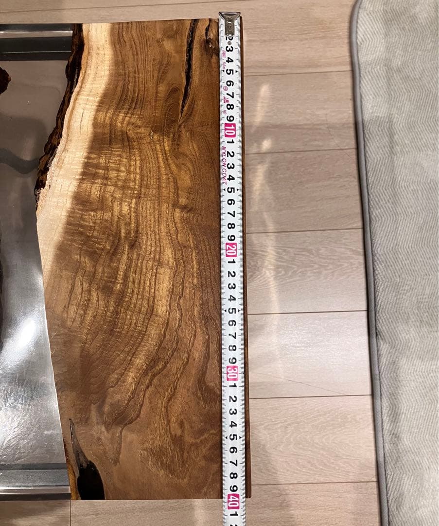 桑一枚板　一点物　レジンサイドテーブル