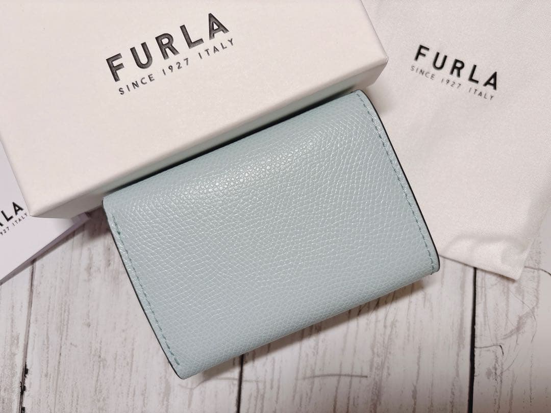 新品 FURLA ☆限定カラー☆ バビロン 三つ折り財布 ミントブルー