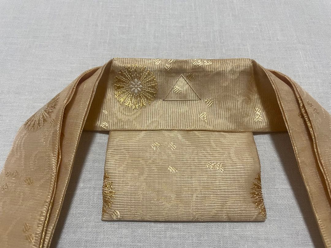 正絹　金紗　薄橙　臨済宗　1尺絡子