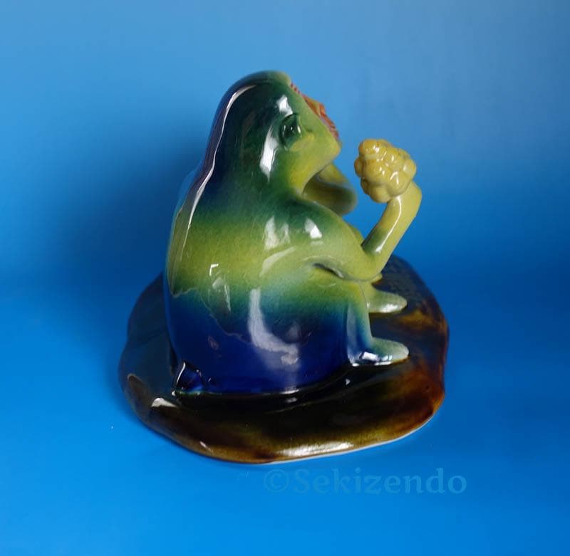 九谷焼　 三代　徳田八十吉 猿　申　置物 共箱 文化勲章 2493