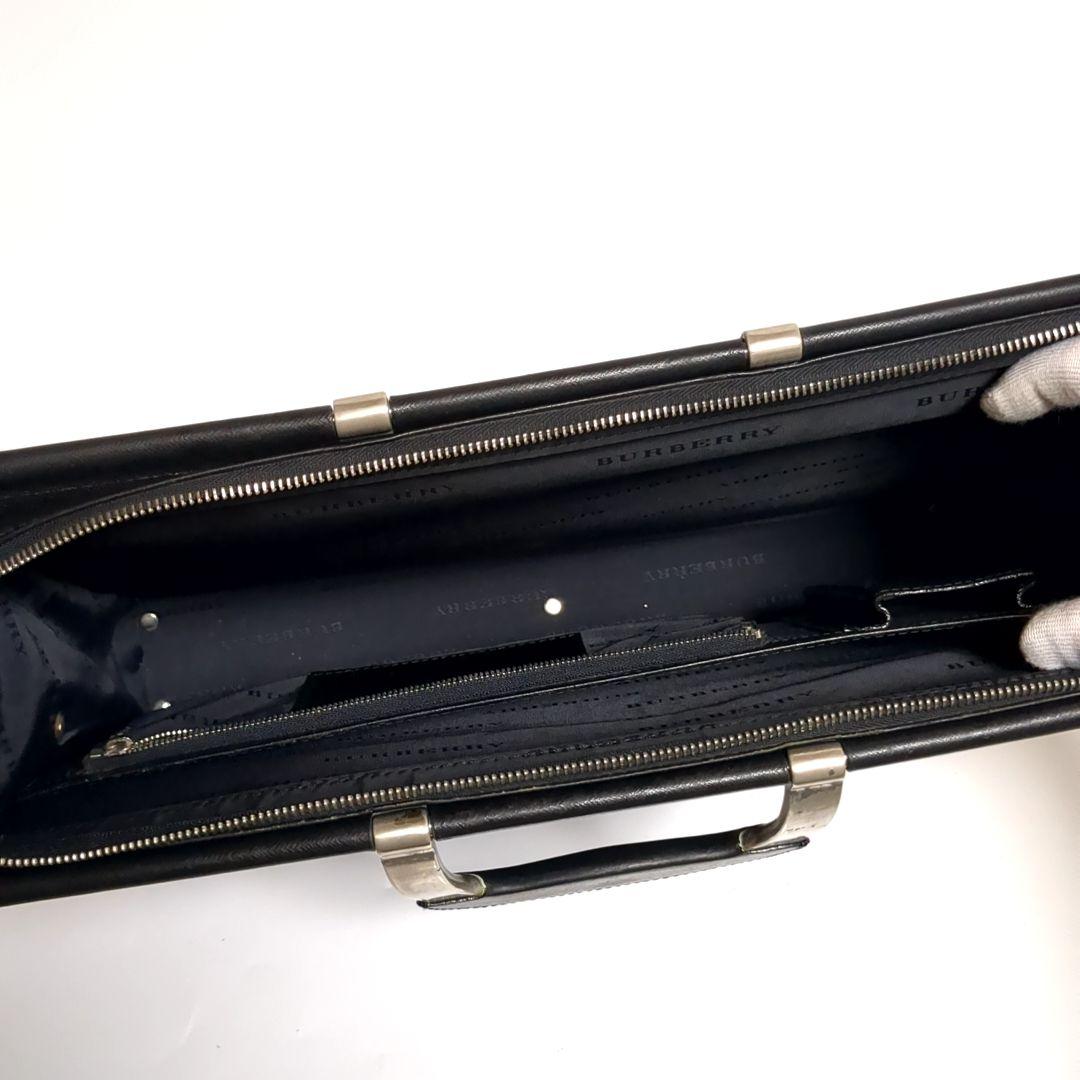 ✨BURBERRY✨ビジネスバッグ チェック レザー ブラック