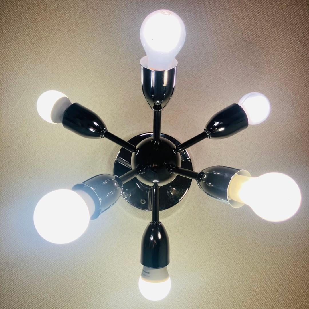 スプートニクランプ 6灯 クロームメタル