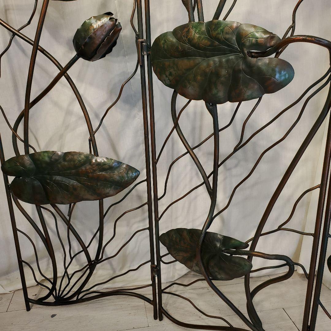 Y*U様 蓮　パーテーション　ロートアイアン　大型　衝立　作家物　２０万　アンテ