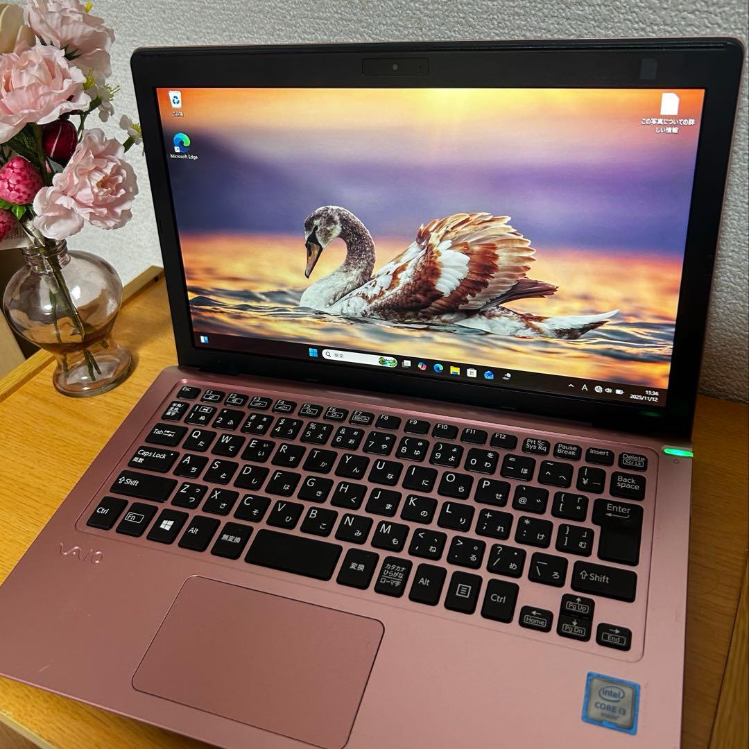 ピンクVAIO✨Core i3 windows11ノートパソコンすぐ使える