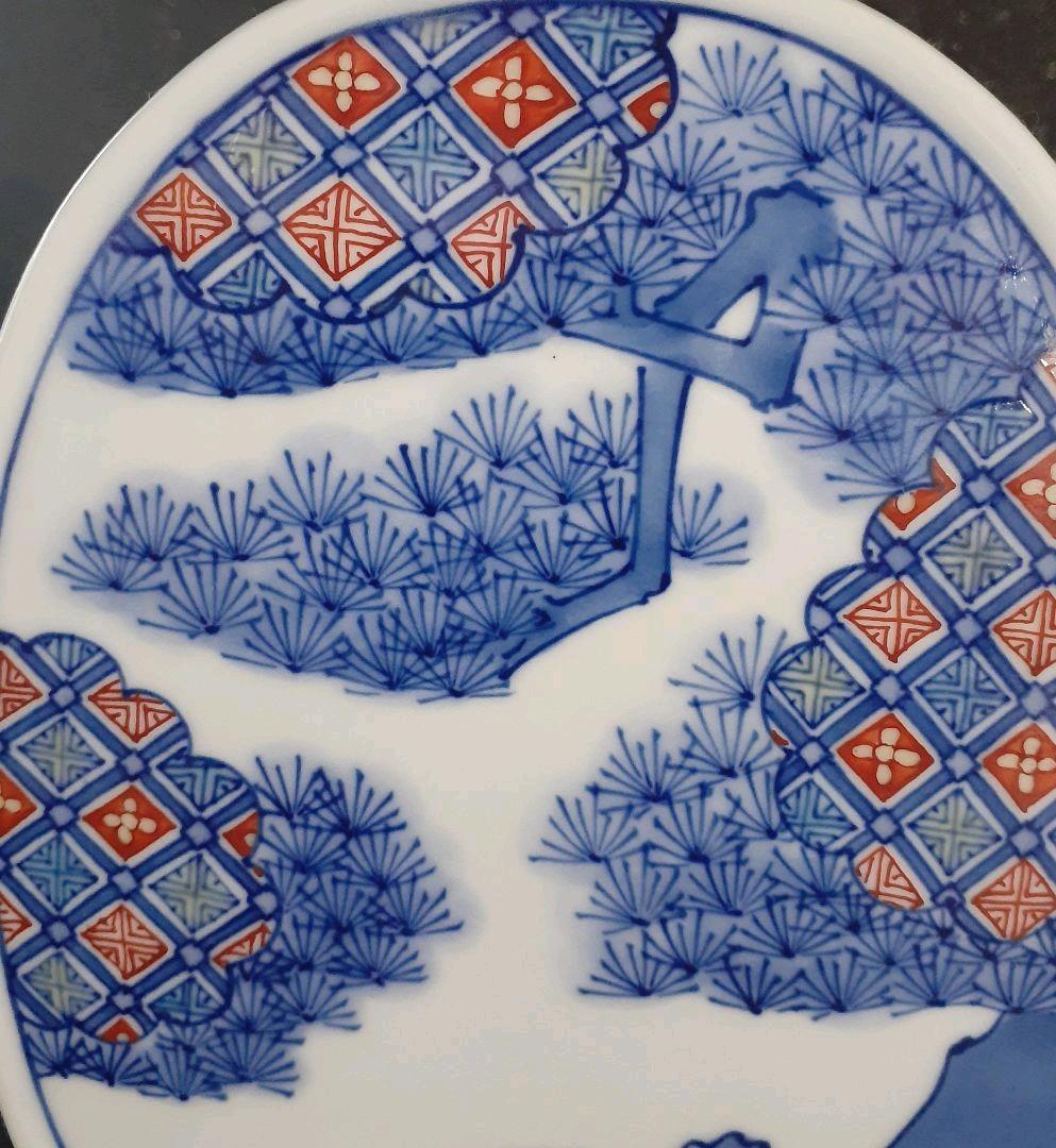 鍋島焼　名工　【市川光山】作　色鍋島　鍋島御庭焼　松に市松文様　手付水瓶　茶道具