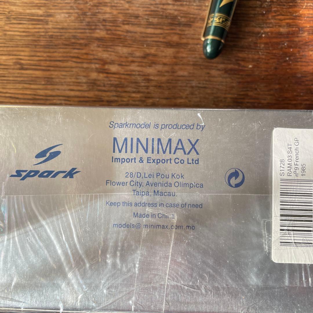 絶版　1/43 スパーク　RAM フランスGP M.ウィンケルホック　1985