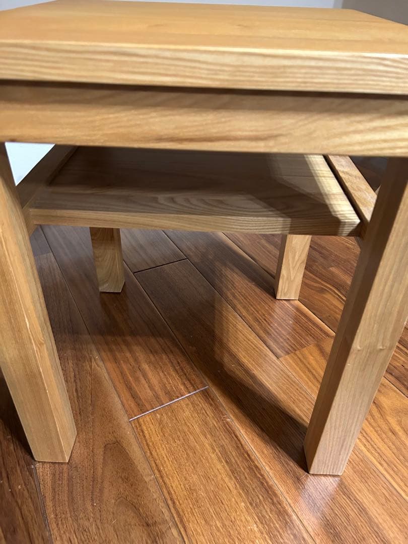 無印良品　サイドテーブル　ベンチ