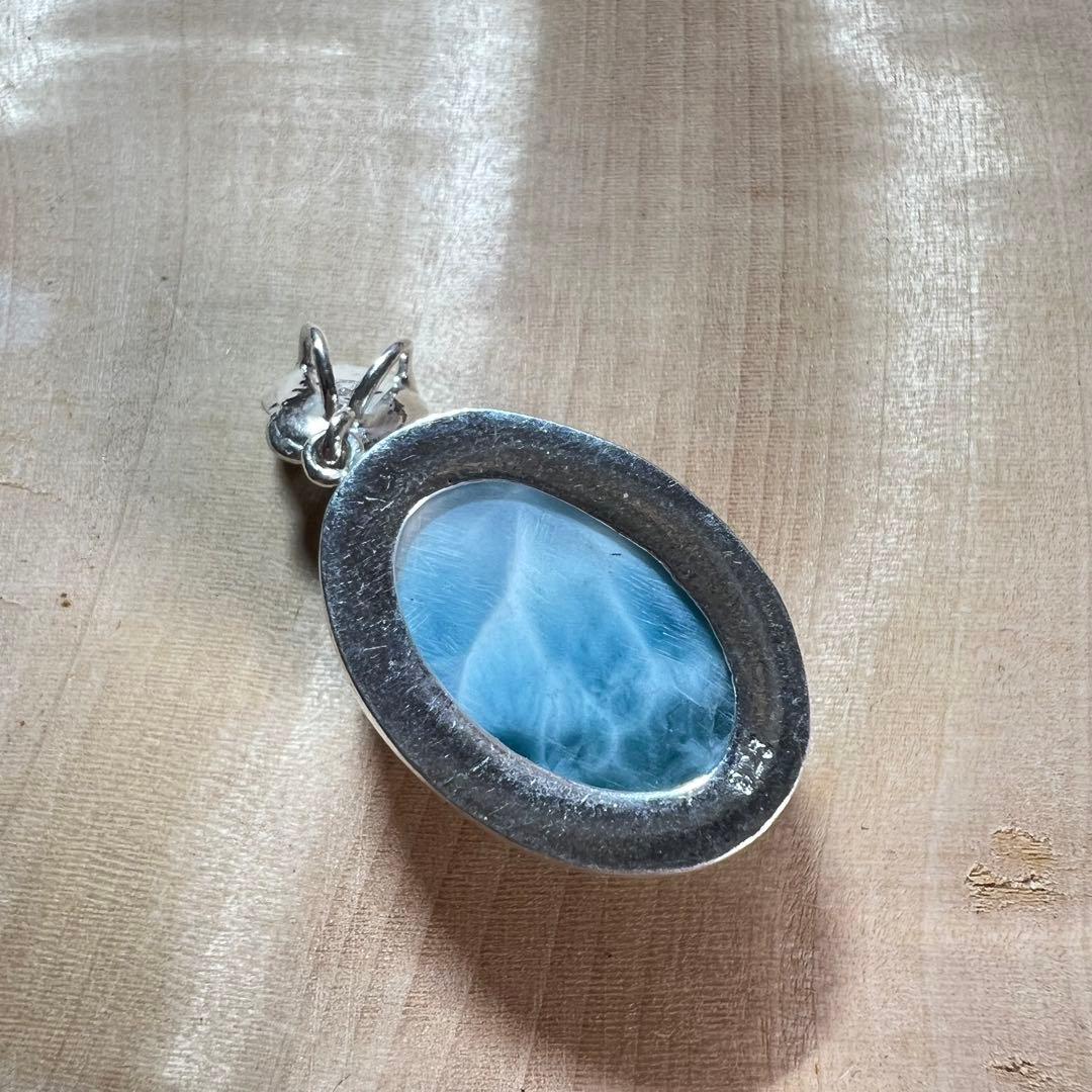 高品質　ラリマー　ペンダント　ネックレス　silver925 3-6