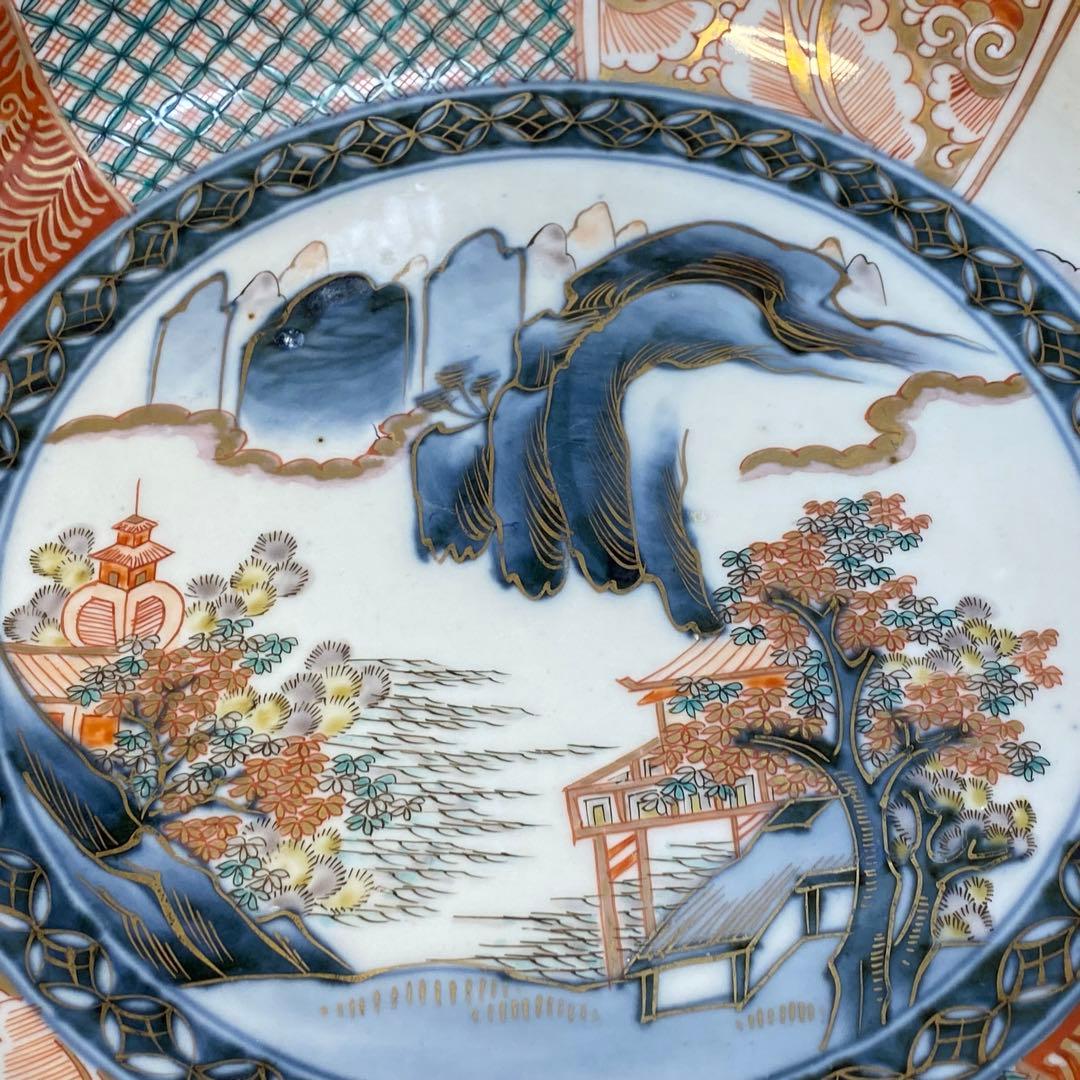 伊万里　古伊万里　大聖寺伊万里　大鉢　花鳥文　金襴手　色絵