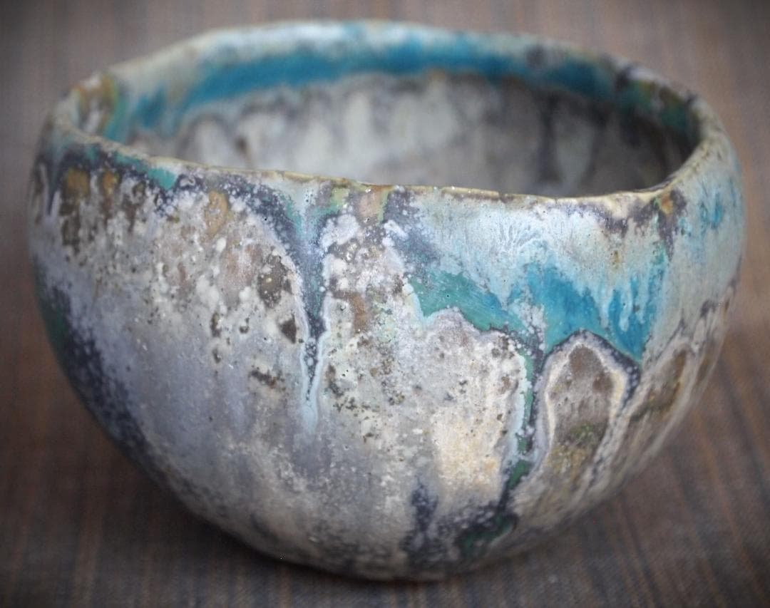 人気作家★金澤尚宜★てびねり（モーンガータ）茶碗★あよお