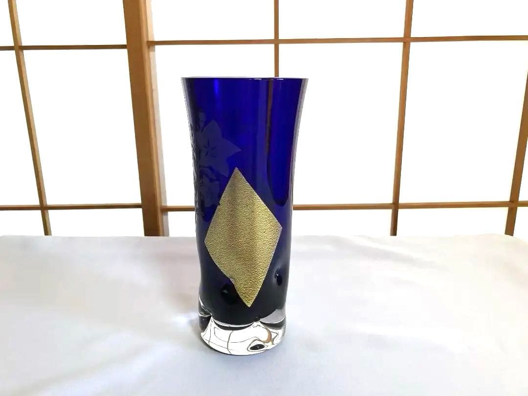 未使用　美品　江戸硝子　東洋佐々木ガラス　クリスタル花瓶　木箱あり