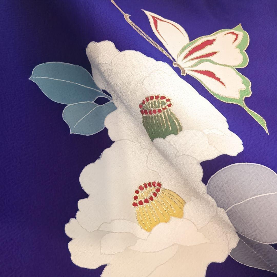 振袖 帯 帯締め帯揚げ 衿 花蝶文 金彩 振袖セット 振袖フルセット 紫 59