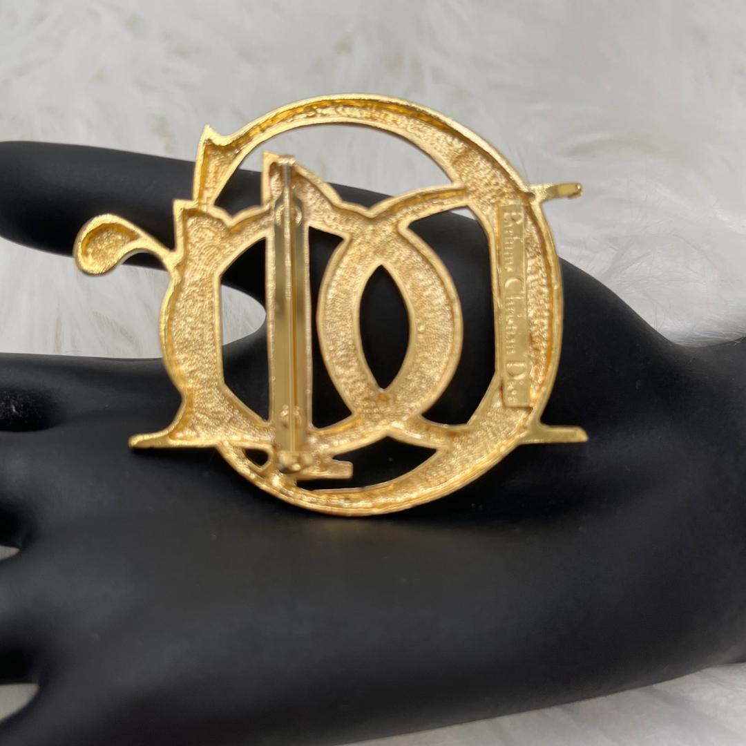 極美品✨Christian Dior ディオール　ブローチ 　ゴールド