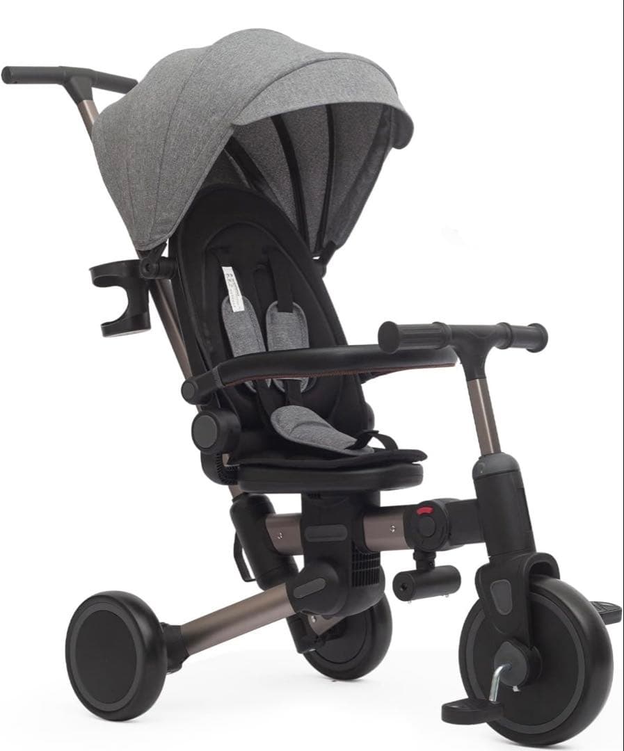 【最終価格】子供用三輪車 乗用玩具 1歳-3歳 折りたたみカバー 手押し棒付き