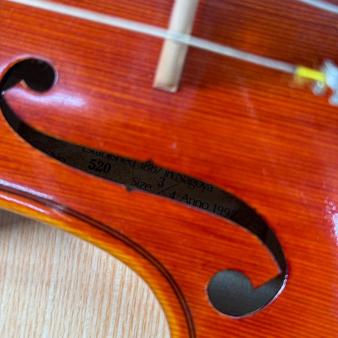 Suzuki No.520 バイオリン　3/4 ケース付き　スズキ　1992年