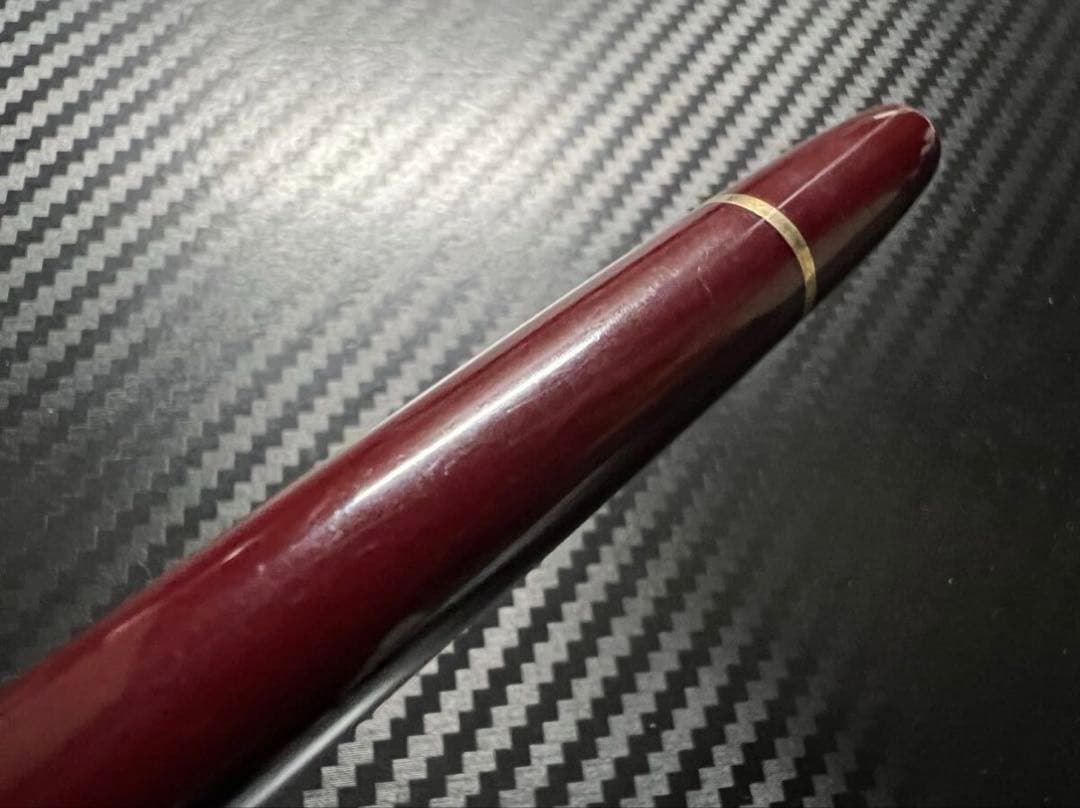 美品 モンブラン エボナイト芯 144 ボルドー 全金 EF 極細字 万年筆