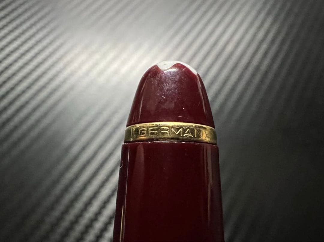 美品 モンブラン エボナイト芯 144 ボルドー 全金 EF 極細字 万年筆