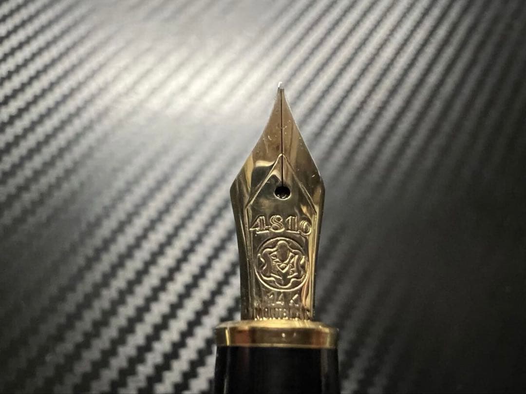 美品 モンブラン エボナイト芯 144 ボルドー 全金 EF 極細字 万年筆